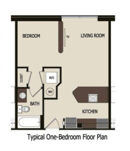 One Bedroom Floor Plan