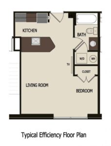 Studio Apartment Floor Plan