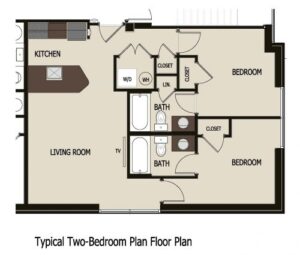 Two bedroom Floor Plan